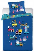 Pościel dla dzieci - Pościel Do Łóżeczka 100x135 Auta Pojazdy Budowa Koparka Dziecięca - miniaturka - grafika 1