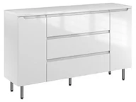 Szafki łazienkowe - Szafka Stojąca Z Blatem ETH 140 cm K - Biały Wysoki Połysk - miniaturka - grafika 1