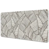 Podkładki na biurko - Mata z nadrukiem na biurko Brązowe liście 90x45 cm - miniaturka - grafika 1