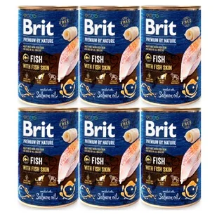 Brit Premium by Nature Ryba 6 x 800 g - Mokra karma dla psów - miniaturka - grafika 1