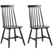 Krzesła - Beliani Zestaw do jadalni 2 krzesła czarne BURBANK - miniaturka - grafika 1