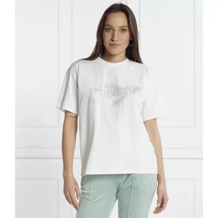 Juicy Couture T-shirt BOYFRIEND SCATTER DIAMANTE | Classic fit - Koszulki i topy damskie - miniaturka - grafika 1