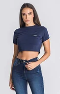 Koszulki i topy damskie - Gianni Kavanagh Navy Blue Core Cropped tee Koszulka damska, Granatowy, L - miniaturka - grafika 1