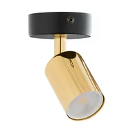Oprawy, klosze i abażury - Lampa Sufitowa Huron 4517 1 Pł 1Xgu10 Czarna/Złota - miniaturka - grafika 1