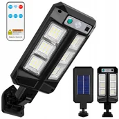 Lampy ogrodowe - Lampa Solarna Uliczna LED Z CZUJNIKIEM RUCHU I ZMIERZCHU PILOT MOCNA - miniaturka - grafika 1