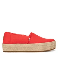 Espadryle damskie - Espadryle Toms Valencia Platform 10021919 Czerwony - miniaturka - grafika 1