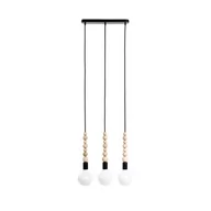 Lampy sufitowe - Listwa Loft Sfarer 3L czarna lampa wisząca KOLOROWE KABLE - miniaturka - grafika 1