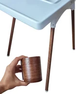 Krzesełka do karmienia - Okleina Do Nóżek Krzesełka Ikea Antilop Orzech - miniaturka - grafika 1