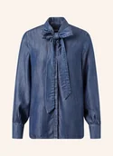 Bluzki damskie - Joop! Bluzka Z Wiązaniem Pod Szyją Ulla W Stylu Jeansowym blau - miniaturka - grafika 1