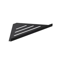 Półki łazienkowe - Trójkątna półka prysznicowa, mydelniczka montowana na ścianie do łazienki, kuchenna, czarna, 1 sztuka - miniaturka - grafika 1