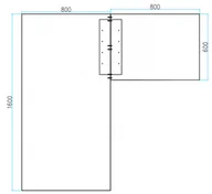 Stoły i stoliki do biura - B2B Partner Biurko Flexible L 1600 x 1600 mm, dąb naturalny 468282 - miniaturka - grafika 1