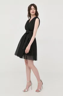 Sukienki - Pinko sukienka kolor czarny mini rozkloszowana - grafika 1
