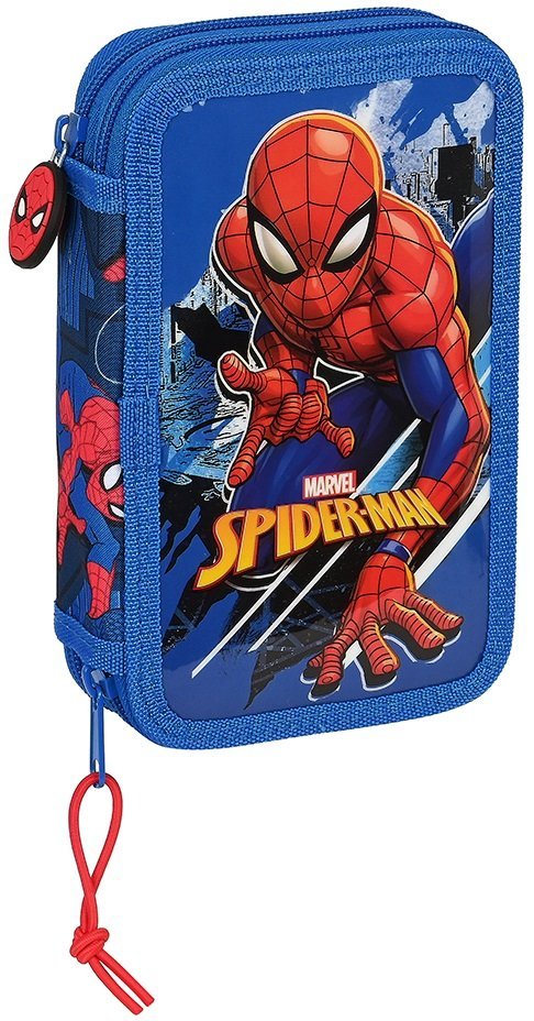 Piórnik Spiderman Wyposażenie Pisaki Kredki 28 el