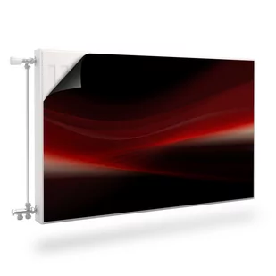Mata MAGNETYCZNA Grzejnika ABSTRAKCJA Czerwona Fala 90cm x 60cm - Dekoracje domu - miniaturka - grafika 1