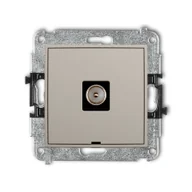 Gniazdka elektryczne - Karlik Gniazdo antenowe TV MINI - taupe - miniaturka - grafika 1