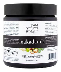 Your Natural Side 100% naturalne masło makadamia YOUNMMA - Kremy do twarzy - miniaturka - grafika 1