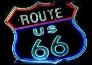 Plakaty - Route 66 neon sign, Carol Highsmith - plakat 60x40 cm - miniaturka - grafika 1