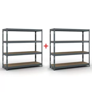 Regał półkowy 1853 x 1800 x 600 mm, nośność 600 kg, 1+1 GRATIS - Szafy i regały magazynowe - miniaturka - grafika 1