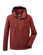 Kurtki męskie - killtec Męska kurtka softshellowa/kurtka outdoorowa z odpinanym kapturem KOW 163 MN SFTSHLL JCKT, wypalana czerwień, S, 37711-000 - miniaturka - grafika 1