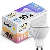 Żarówki LED - 10x Żarówka Led GU10 4W 420lm 120° Wydajna Halogenowa Premium CCD na lata - miniaturka - grafika 1