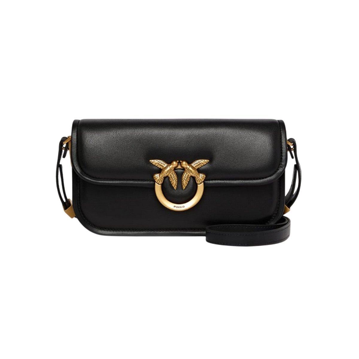 borse a mano donna pinko - love box baguette nappa - nero