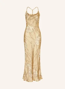 Reiss Sukienka Satynowa Rochelle-Floral gold - Sukienki - miniaturka - grafika 1