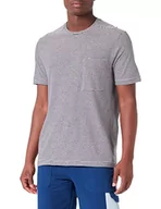 Koszulki męskie - United Colors of Benetton Koszulka męska, Ciemnoniebieski wzór w paski 616, M - miniaturka - grafika 1