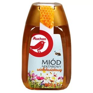 Auchan - Miód nektarowy wielokwiatowy z dozownikiem - Miód - miniaturka - grafika 1