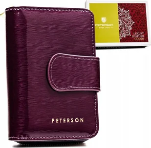 Peterson Skórzany portfel damski na zatrzask - Peterson NoSize - Portfele - miniaturka - grafika 1