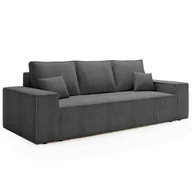 Sofy i kanapy - Sofa rozkładana AGA, sofa z funkcją spania i podstawą do spania, sofa w kolorze: ciemnoszary, sofa rozkładana w tkaninie sztruksowej - miniaturka - grafika 1