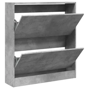 vidaXL Szafka na buty betonowa szara 80x21x87,5 cm materiał drewnopochodny - Szafki na buty - miniaturka - grafika 1