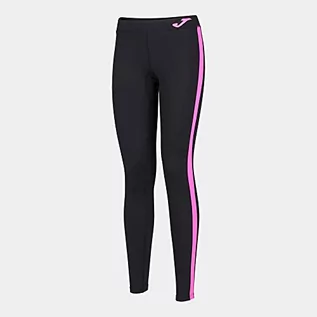 Spodnie damskie - Joma Damskie spodnie sportowe Combi Basic długie, czarne/różowe, S - grafika 1