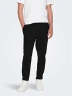 Spodnie męskie - Only & Sons Spodnie materiałowe 22024966 Czarny Tapered Fit - miniaturka - grafika 1