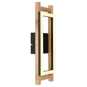 Lampy ścienne - Globo Illa 67266W kinkiet lampa ścienna 1x10W LED 3000K czarny/drewniany - miniaturka - grafika 1