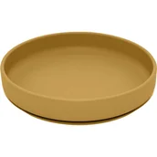 Miseczki i talerzyki dla dzieci - Petite&Mars Take&Match Silicone Plate talerz z przyssawką Intense Ochre 6 m+ 1 szt. - miniaturka - grafika 1