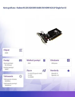 Afox Radeon R5 220 2GB AFR5220-2048D3L5-V2 - Karty graficzne - miniaturka - grafika 6