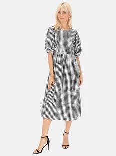 Czarno-biała sukienka w kratkę vichy Eye For Fashion Mavis - Sukienki - miniaturka - grafika 1