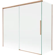 Parawany nawannowe - Mexen Rox parawan nawannowy 2-skrzydłowy rozsuwany 170 + 80 x 150 cm, transparent, miedż szczotkowana - 8C9-170-080-65-00 - miniaturka - grafika 1