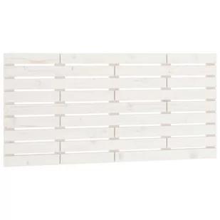 Wezgłowie łóżka, białe, 126x3x63 cm, lite drewno sosnowe Lumarko! - Inne meble do sypialni - miniaturka - grafika 3