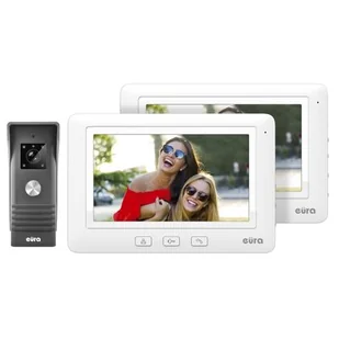 Eura A31A144 wideodomofon Vdp-45A3 Alpha biały dwa monitory VDP-45A3 ALPHA WHITE - Wideodomofony - miniaturka - grafika 1
