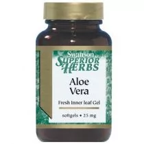 Swanson - Aloe Vera, 25mg, 100 kapsułek miękkich - Suplementy naturalne - miniaturka - grafika 1