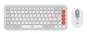 Zestawy myszka + klawiatura - Logitech POP Icon Combo klawiatura Dołączona myszka Uniwersalne Bluetooth AZERTY Francuski Pomarańczowy, Biały 920-013110 - miniaturka - grafika 1