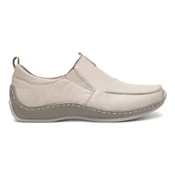 Półbuty damskie - RIEKER L1779-60 IVORY - miniaturka - grafika 1
