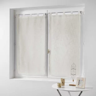Douceur d'intérieur   Firana do kuchni krótka HALTONA 60 x 160 cm kolor naturalny 2 sztuki 1625251 - Firany - miniaturka - grafika 1