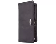 Portfele - Big Skinny Damski portfel Executive Bi-Fold książeczka czekowa wąski, pomieści do 40 kart, czarny - miniaturka - grafika 1