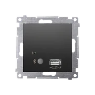 Gniazdka elektryczne - Kontakt Simon Simon 54 Odbiornik Bluetooth z ładowarką USB czarny mat D7501385.01/49 D7501385.01/49 - miniaturka - grafika 1
