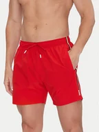 Kąpielówki męskie - BOSS Szorty kąpielowe Iconic 50491594 Czerwony Regular Fit - miniaturka - grafika 1