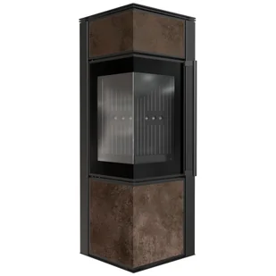 Piec stalowy koza TORA/S 8 kW fi 150 spiek OXIDE MORO czarny z domykaniem - Piece wolnostojące - miniaturka - grafika 1