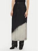 Spódnice - Vero Moda Spódnica jeansowa Candice 10330206 Czarny Regular Fit - miniaturka - grafika 1