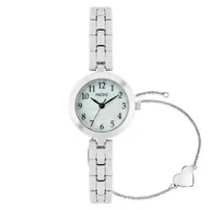 Zegarki damskie - Komplet na prezent srebrny zegarek + bransoletka serce PACIFIC X6130-02 - miniaturka - grafika 1